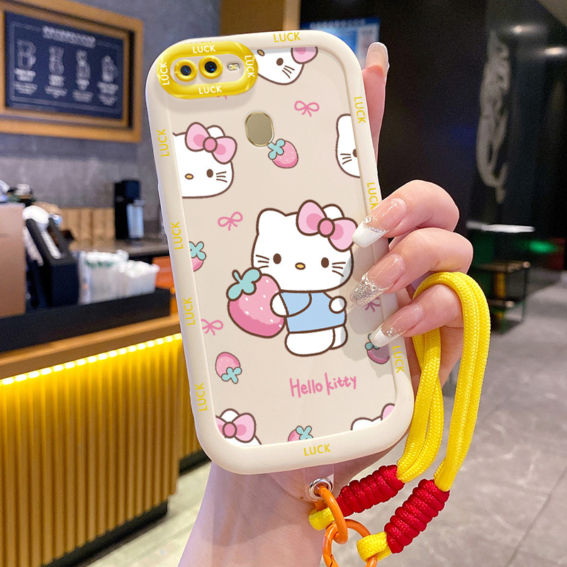 Ốp Lưng OPPO A7 A5s A12 A12s A11K Case Thỏ đáng yêu Với Lanyard