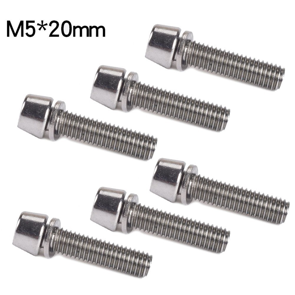 Bu lông vít M5/M6 dành cho xe đạp đường trường - Hộp 6 cái, thép chất lượng cao