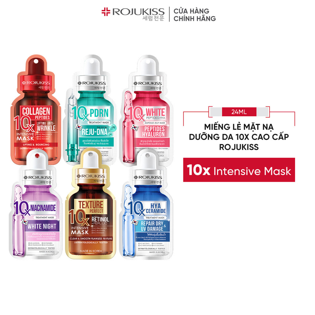 [Miếng Lẻ] Mặt Nạ Dưỡng Da ROJUKISS 10X Intensive Mask 24ml