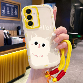 Ốp Lưng Samsung A16 4G A16 5G A15 4G A15 5G A14 5G A14 4G A24 A25 5G A34 5G A54 5G A35 5G Case Mèo Hoạt hình Với Lanyard