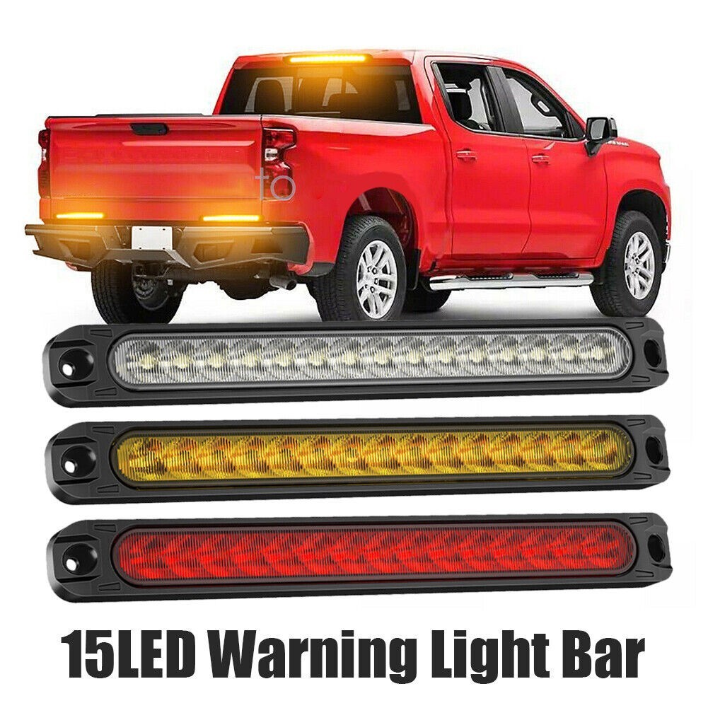 ⭐ Bán chạy ⭐Thanh đèn ô tô 1 / 4X 15LED 12V-24V Đèn dừng gắn cao Đèn hậu phanh 3 chế độ [land-vn]