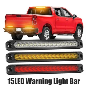 ⭐ Bán chạy ⭐Thanh đèn ô tô 1 / 4X 15LED 12V-24V Đèn dừng gắn cao Đèn hậu phanh 3 chế độ [land-vn]