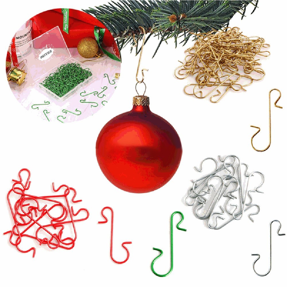 [Giá thanh lý] 100 CÁI Trang trí ngày Giáng sinh Móc S Cây thông Noel Móc tất Giáng sinh