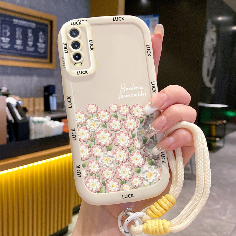 Ốp Lưng VIVO Y20 Y20i Y20s Y20A Y20G Y12A Y12S Y11s Case Hoa Dễ thương Với Lanyard