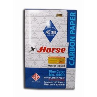 [Xấp 100 Tờ] Giấy Than Xanh Horse H-4400 - Hàng Thái Lan, Nét Đậm, Tái Sử Dụng Nhiều Lần