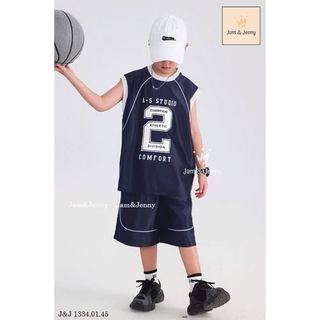 JJBCC.1334 - Bộ cotton thể thao Jam & Jenny sát nách in số 3 màu size 2-12y