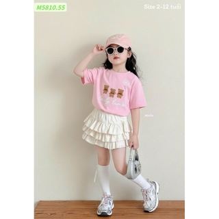 BBG01 - Set váy bé gái mùa hè size 2-12y