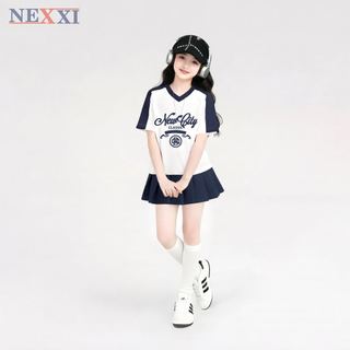 2512.8 Set váy thun Win Win xếp ly phối màu Newcity size 3-14y