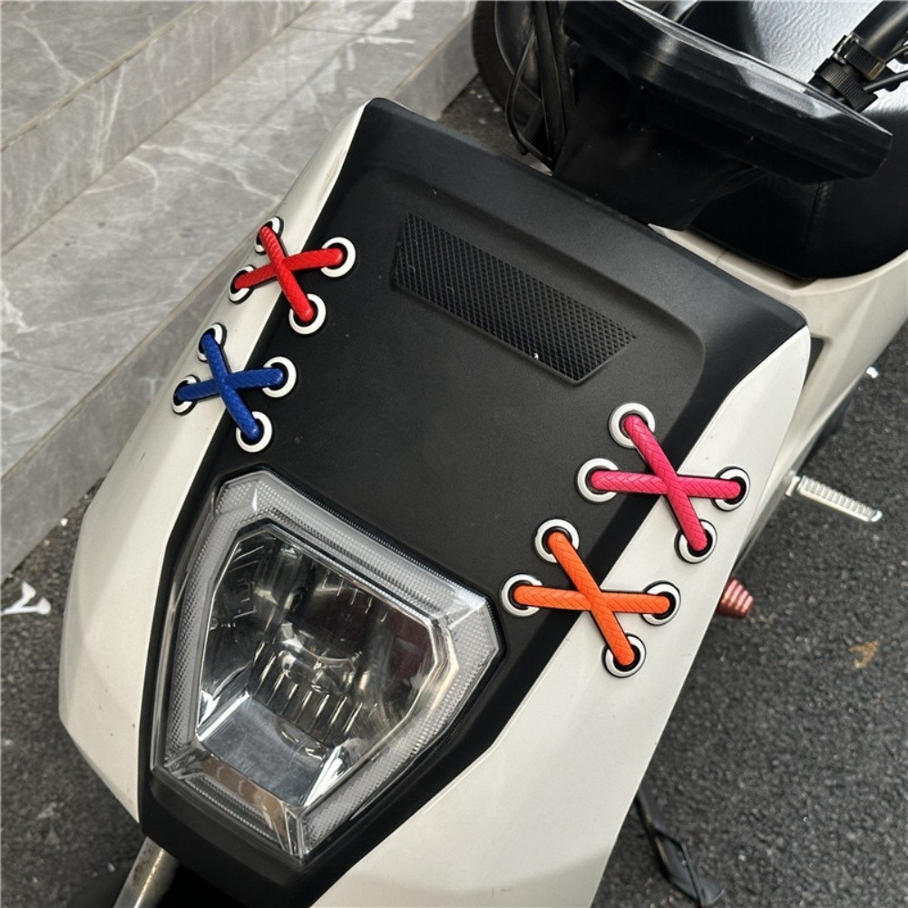 ⭐ Bán chạy ⭐Xe Máy 3D Ngộ nghĩnh Cross Dây Giày Trang Trí Miếng Dán Đề Can Xe Hơi [land-vn]