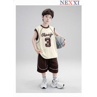 2603.8 - Bộ thun lửng Nexxi sát nách in số 3 bé trai size 3-14y