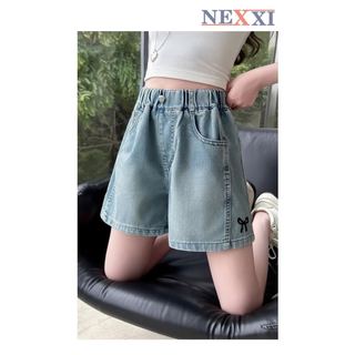 2602.141 - Quần Short Jean Nexxi thêu nơ cho bé size 5-10y
