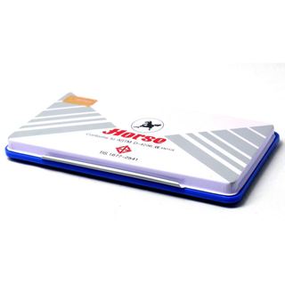 Hộp Dấu Kim Loại Horse H-01 (Size Đại) - Mực Xanh/Đỏ/Đen, Chuyên Dụng Cho Dấu Lớn