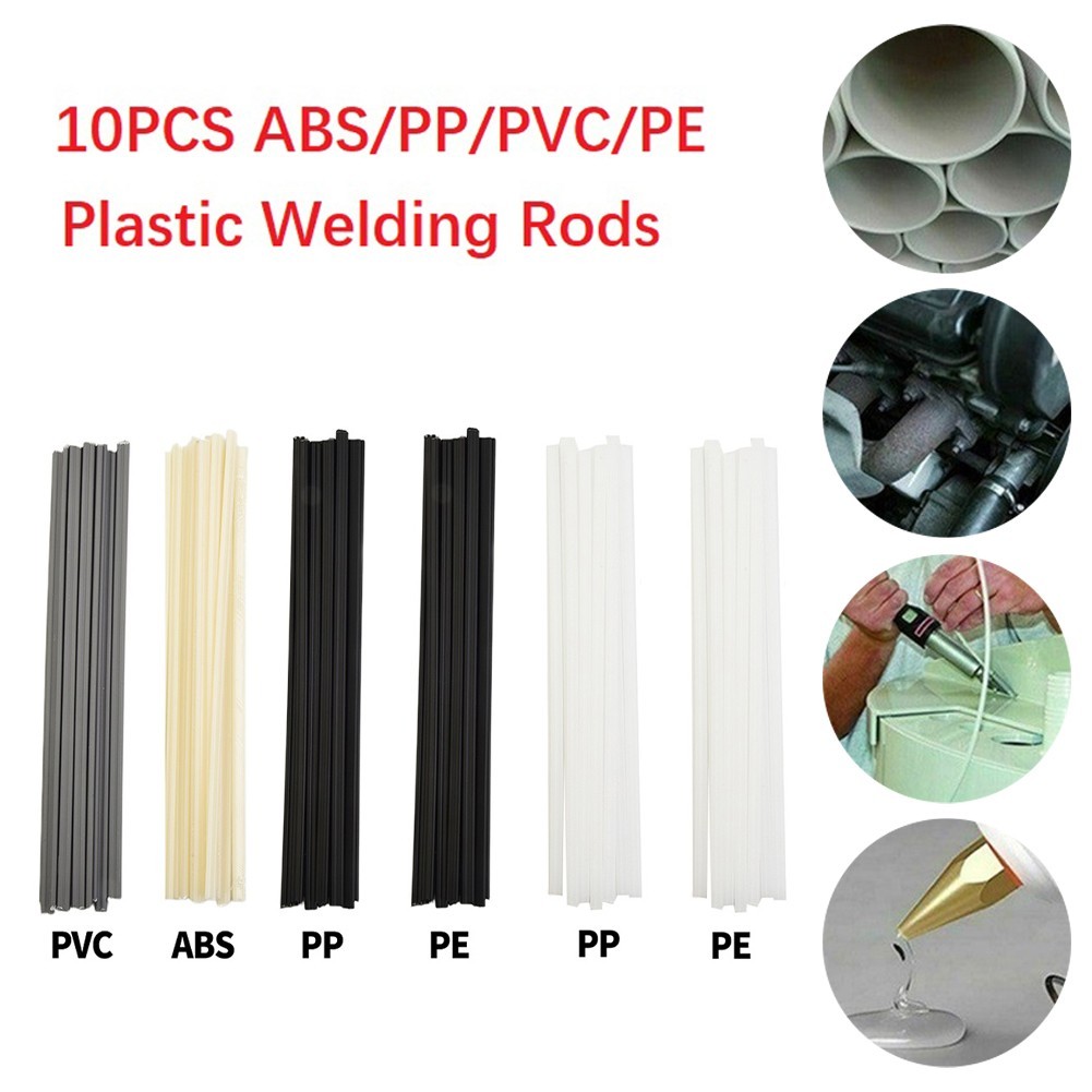 [GIGGLE] 10 Que hàn nhựa Sửa chữa cản trước ABS / PP / PVC / PE Que hàn 200mm Dụng cụ hàn