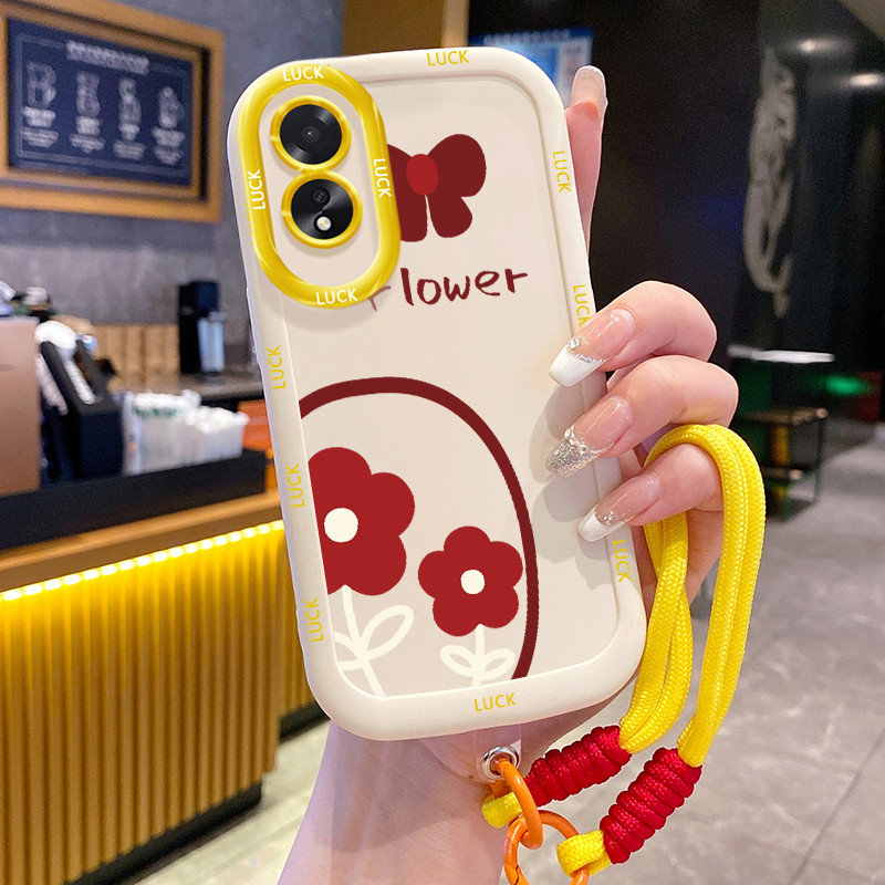 Ốp Lưng OPPO A18 A38 Case Thỏ đáng yêu Với Lanyard