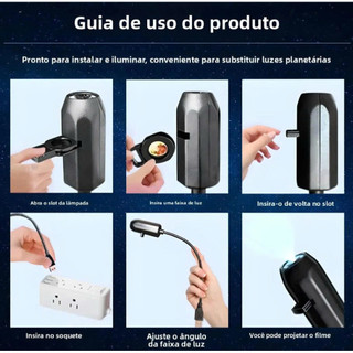 Đèn Chiếu Hành Tinh Mặt Trăng, Trái Đất, Mặt Trời, Ngôi Sao 3D Xoay 360 Độ