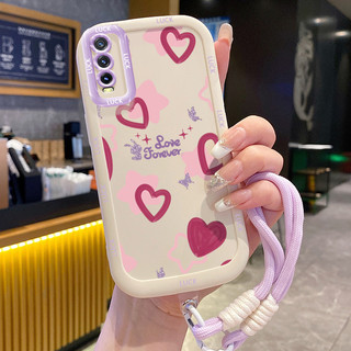 Ốp Lưng VIVO Y20 Y20i Y20s Y20A Y20G Y12A Y12S Y11s Case Tình yêu nhỏ Với Lanyard