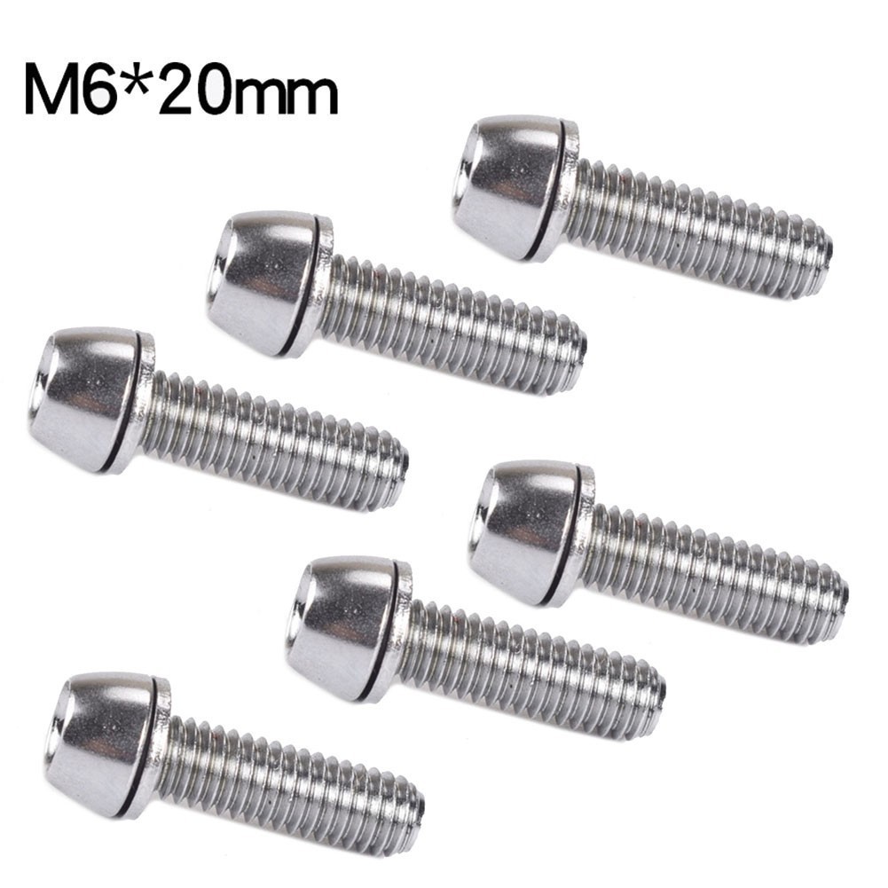Bu lông vít M5/M6 dành cho xe đạp đường trường - Hộp 6 cái, thép chất lượng cao
