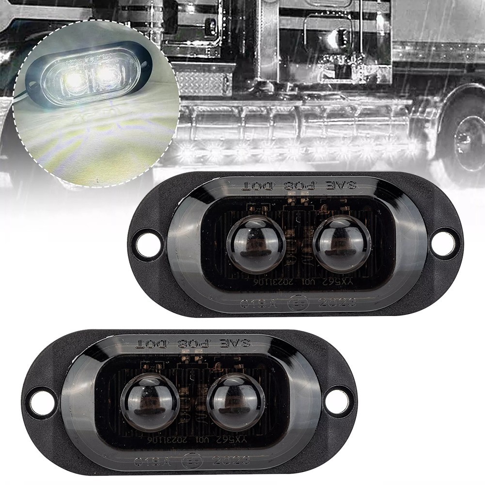 ⭐ Bán chạy ⭐2 Đèn Đánh Dấu Bên 2LED Chống Thấm Nước Cho Thuyền Trailer Xe Tải RV [land-vn]