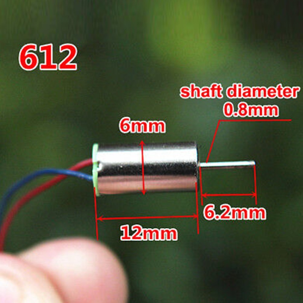 【 GIGGLE 】 DC3.7V 40000-50000 vòng / phút 612 614 716 Động cơ không lõi rỗng cho RC HM