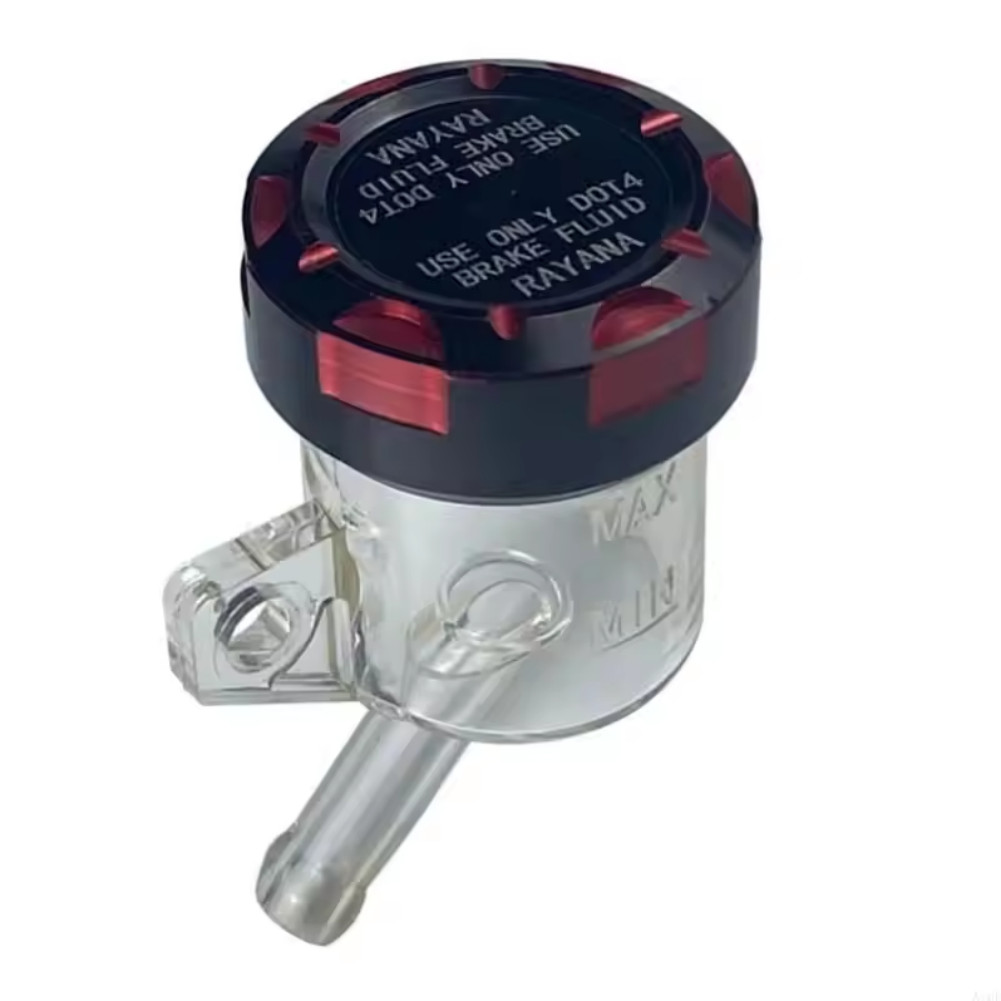 Đất-vn ❤️Bình chứa dầu phanh xe máy Hợp kim nhôm CNC Cốc trong suốt nghiêng thẳng