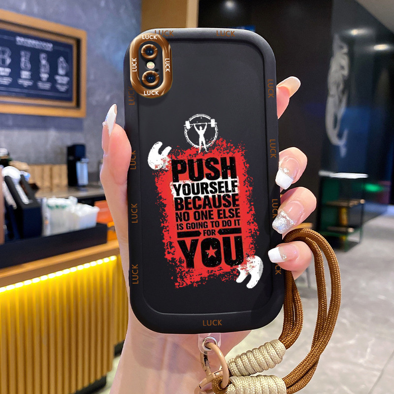 Ốp Lưng iPhone X Xs Xr Xs Max 7 Plus 8 Plus Case Chống Rơi Với Lanyard