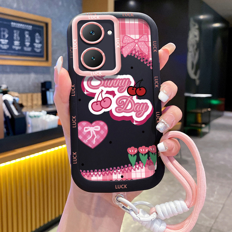 Ốp Lưng VIVO Y03 Y03T Y18 Y18E Y18I Y18T Y28s 5G Y37 5G Case Chống bụi Với Lanyard