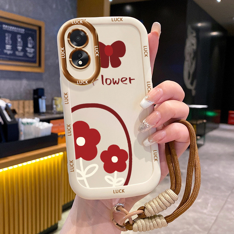 Ốp Lưng OPPO A18 A38 Case Thỏ đáng yêu Với Lanyard