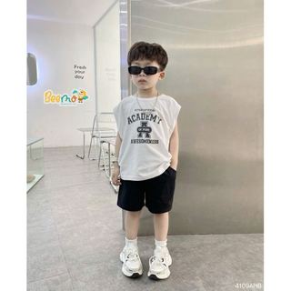 4109AHB - Áo ba lỗ in giữa thân Beemo size 80-130