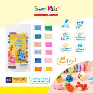[MỚI VỀ] Đất Nặn Siêu Nhẹ Smartkids 12/24 Màu LC01/ LC02 - Đất Sét Tự Khô Không Dính Tay, An Toàn Cho Bé Chính Hãng