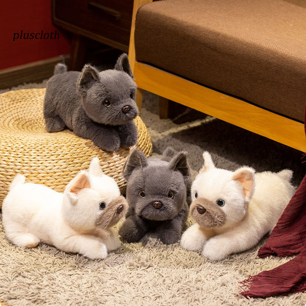 Pluscloth Đáng Yêu Bulldog Sang Trọng Đồ Chơi 30cm Siêu Mềm Thú Nhồi Bông Huggable Người Bạn Đồng Hành Thực Tế Đứng Plushie