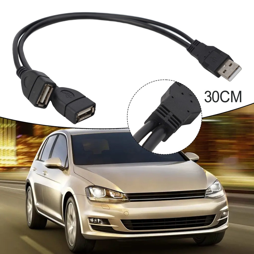 USB 2.0 A Male To 2 Dual USB Male Y Splitter Hub Cáp chuyển đổi dây nguồn