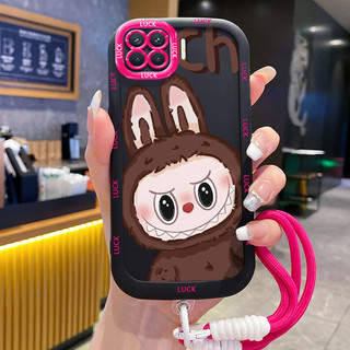 Ốp Lưng OPPO A93 2020 Reno 4F Reno4 F Reno 4 Lite F17 Pro Case Với Lanyard Thỏ Dễ thương