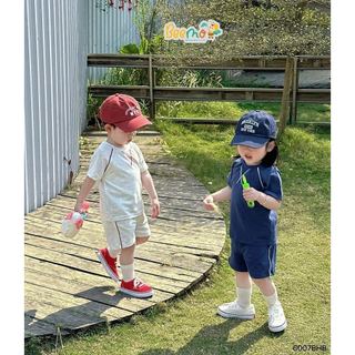 6007BHB - Bộ cotton phối lé Beemo 2 màu cho bé size 1-5y