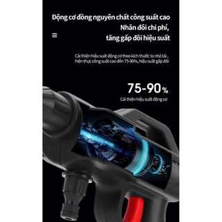 Máy Xịt Rửa Xe Máy, Ô Tô Áp Lực Cao Pin 48Vh Tiện Lợi Full Phụ Kiện