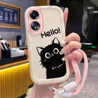 Ốp Lưng OPPO A58 4G A78 4G A58 5G A58X 5G A78 5G A1X 5G A2X 5G Case Mèo Hoạt hình Với Lanyard