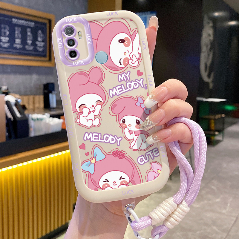 Ốp Lưng OPPO A53 2020 A33 2020 A53s A32 A11s Case Đáng yêu Thỏ Với Lanyard