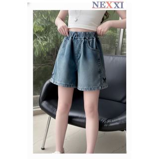 2602.142 - Quần short jean Nexxi thêu nơ cho bé gái size 11-15y