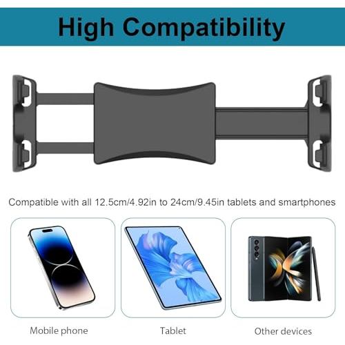 Giá đỡ treo tường máy tính bảng & điện thoại 4,5-13,5 Inch đa năng - Dành cho iPad / iPhone / Kindle / Galaxy Tab / Surface / Switch / Điện thoại thông minh, Cũng để sử dụng bảng điều khiển ô tô trên xe tải