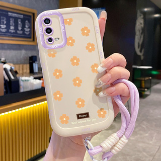 Ốp Lưng OPPO A55 4G Case Hoa đẹp nhỏ Với Lanyard