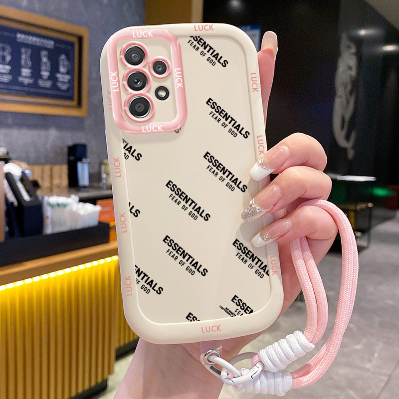 Ốp Lưng Samsung A52 4G A52 5G A52s 5G A13 5G A04s A23 5G M23 F23 A32 4G A33 5G A53 5G Case Hình ảnh chữ Với Lanyard