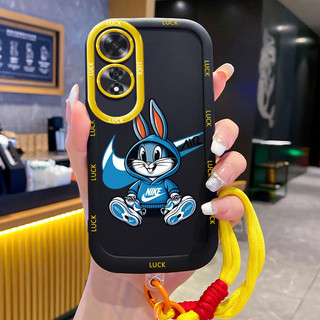 Ốp Lưng OPPO A60 4G Case Với Lanyard Thỏ Nhỏ Ngầu