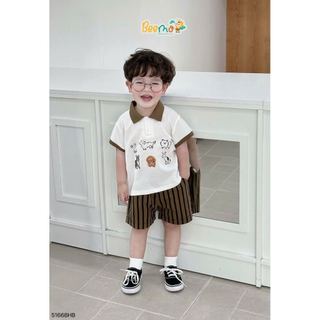 5166BHB - Bộ Beemo phối cổ quần thô size 1-6y