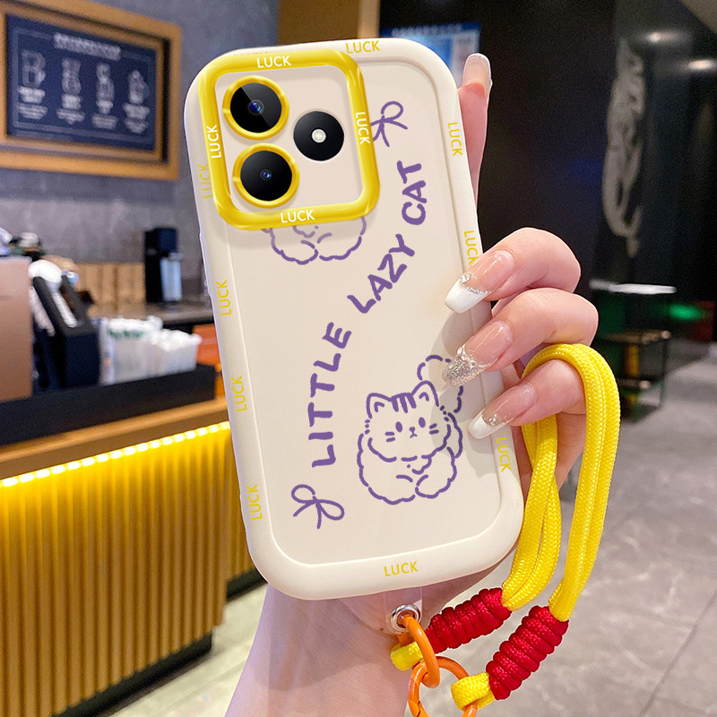 Ốp Lưng Realme C53 C51 C51s C35 Note 50 Narzo N53 Narzo 50A Prime Case Dễ thương Với Lanyard