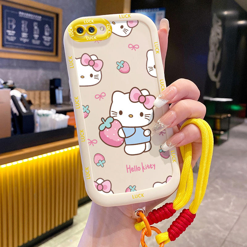Ốp Lưng OPPO A5 A3s A12E Realme C1 Case Thỏ đáng yêu Với Lanyard