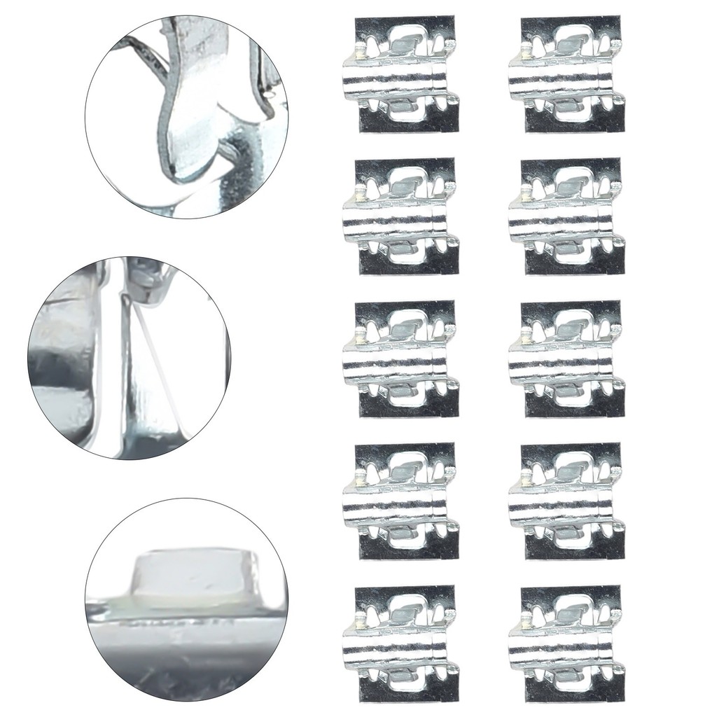 [GIGGLE] 10 Chiếc Kẹp Giữ Kim Loại Bảng Điều Khiển Ô Tô Đa Năng Đĩa CD DVD Bảng Điều Khiển Kẹp Cố Định