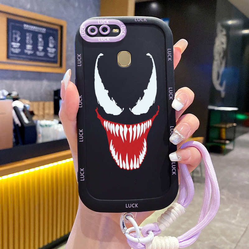 Ốp Lưng OPPO A7 A5s A12 A12s A11K Case Ngầu Sáng tạo Với Lanyard