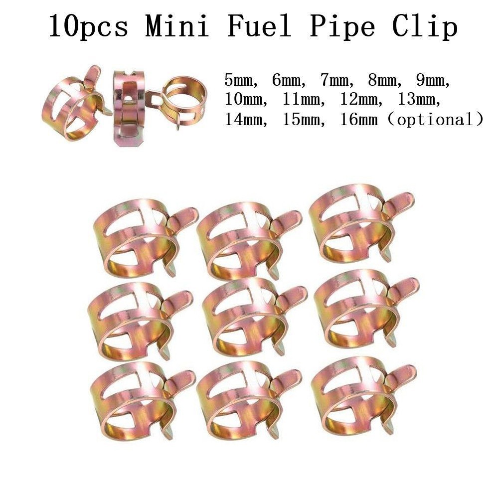⚡GIẢM GIÁ LỚN⚡10PC Lò Xo Với Kẹp Ống Nhiên Liệu Ống Silicon Có Thể Tái Sử Dụng Tùy Chọn Kẹp Ống 5-16mm