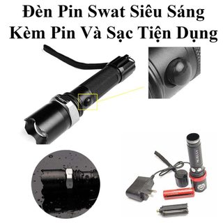 Đèn Pin Swat Siêu Sáng Kèm Pin Và Sạc