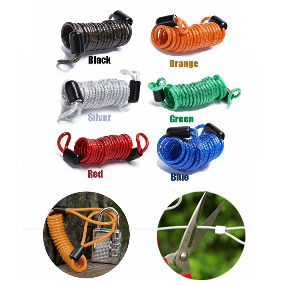⭐ Bán chạy ⭐Khóa đĩa báo động xe đạp xe máy Dây cáp cảnh báo lò xo chống trộm Tether [land-vn]