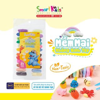 [MỚI VỀ] Đất Nặn Siêu Nhẹ Smartkids 12/24 Màu LC01/ LC02 - Đất Sét Tự Khô Không Dính Tay, An Toàn Cho Bé Chính Hãng